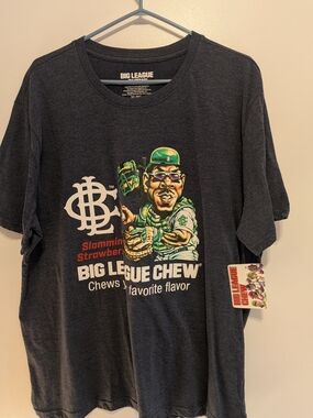 League Big League Chew Graphic Tee - Navy with Green & White Print